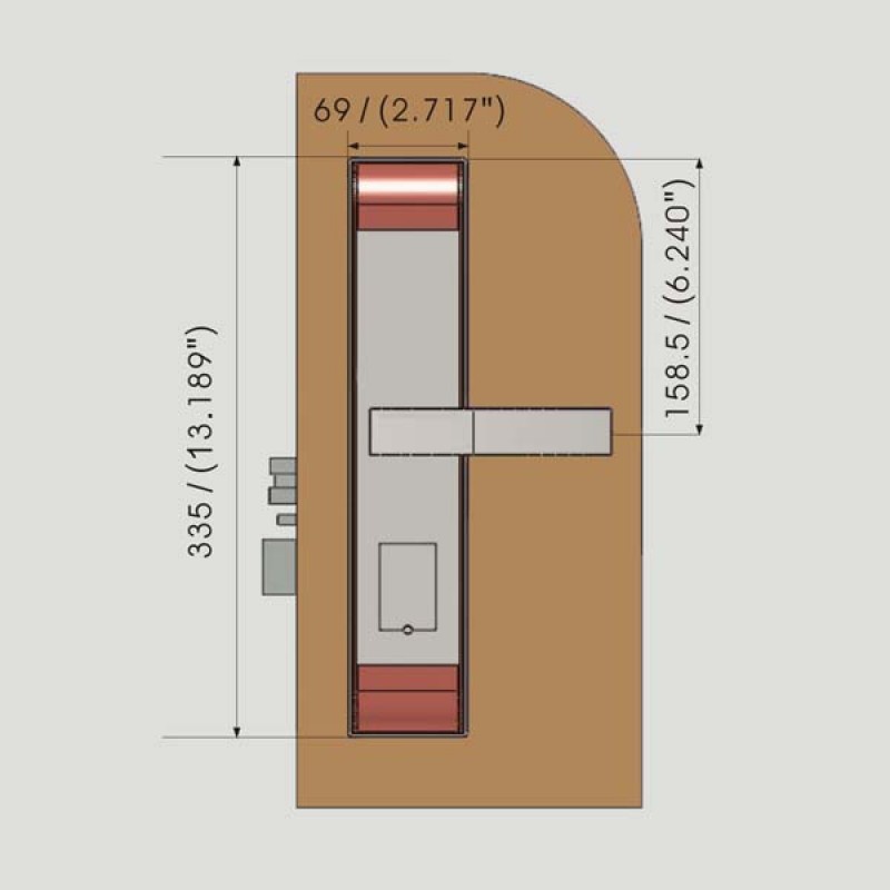 ELECTRONIC HOTEL LOCK - VISUAL II RFID