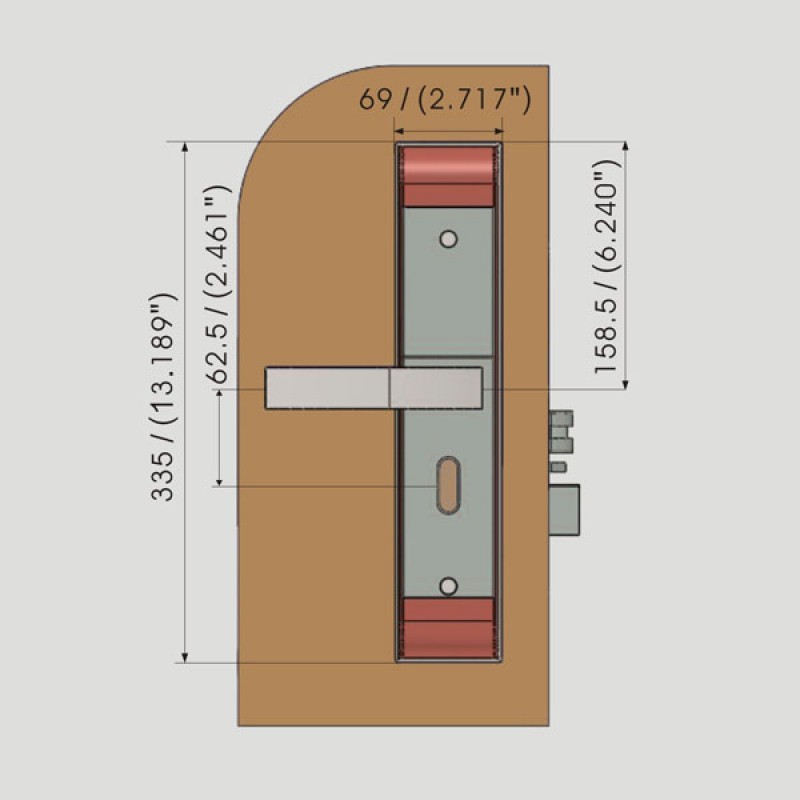 ELECTRONIC HOTEL LOCK - VISUAL II RFID